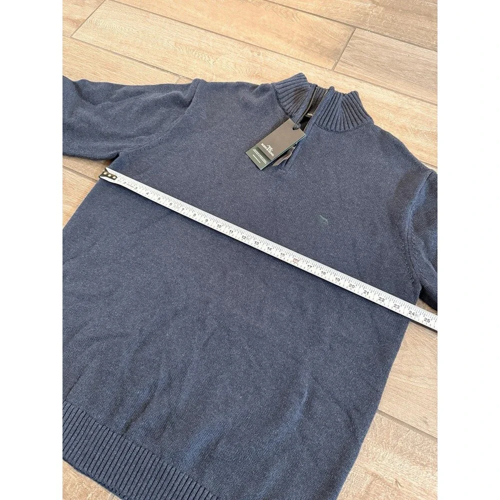 NWT Rodd&Gunn 1/4 Zip Mens 2XL Navy Half Zip 100% Cotton Casual Preppy